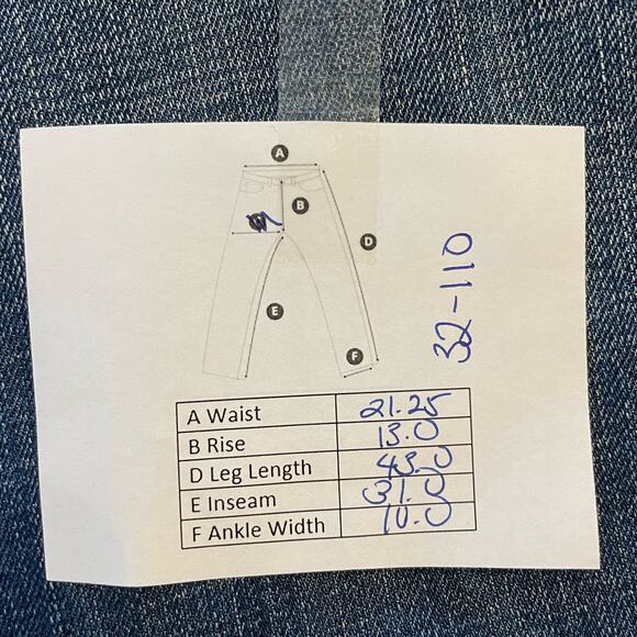 LEVI'S MENS JEANS 100 COTTON 569 LOOSE STRAIGHT LEG BLUE JEANS SIZE 40 X 32 - Picture 6 of 7